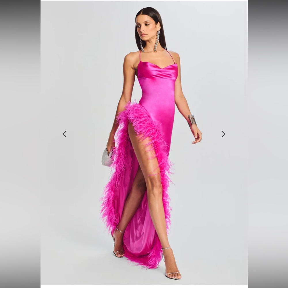 $795 NWT Retrofête PRISCILLA FEATHER DRESS - Picture 2 of 7